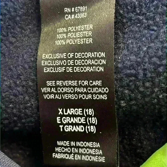 NFL Team Apparel Seattle Seahawks Youth XL (18) Hoodie Football Team - Picture 6 of 9